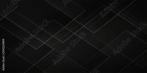 Abstract dark blue geometric background featuring a futuristic seamless pattern of tech squares, digital lines, and light textures