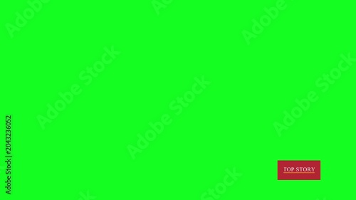 News Top Story on Green Screen Background