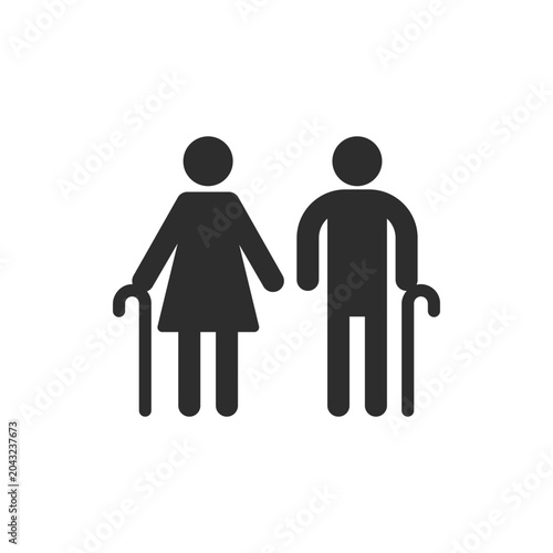 Quadro su tela Old people icon