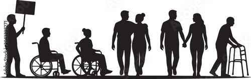 Tableau sur toile People with disabilities advocating for rights