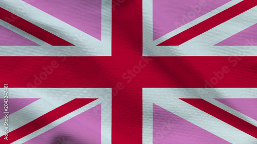 Obraz na płótnie Pink Union Jack United Kingdom Flag Texture