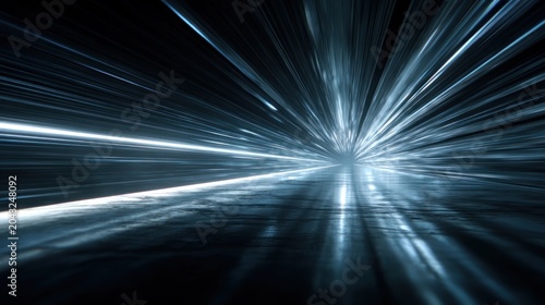 Abstract light streaks on transparent