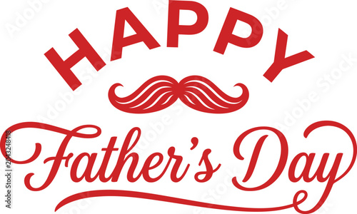 Happy Father's Day greeting with mustache