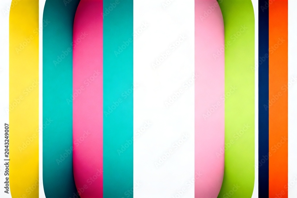 Obraz premium Vibrant Color Stripes with Soft Shadows