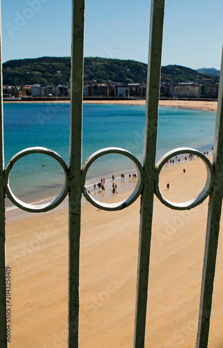 San Sebastian Bay, Spain, La Concha Beach, Donostia