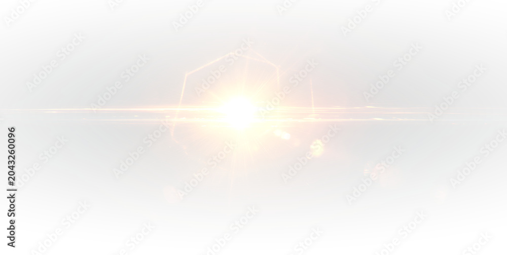 Fototapeta premium Bright sun abstract sunrise flare light design art.