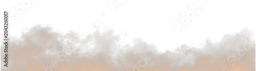 Cuadro en lienzo orange Transparent png of brown dust smoke cloud particles isolated on a transpa