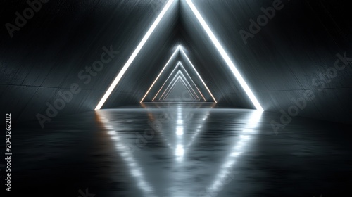 Neon tunnel abstract modern background