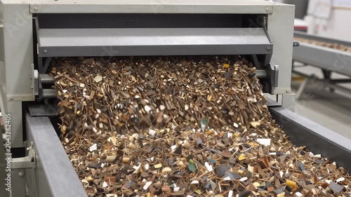 Sorting Different Materials on a Conveyor Belt in a Recycling Facility