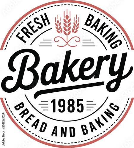 Bakery logo design with vintage style and fresh bread theme for branding