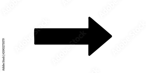 Bild auf Leinwand Black a arrow illustration to left it has a solid bold design with triangular ar