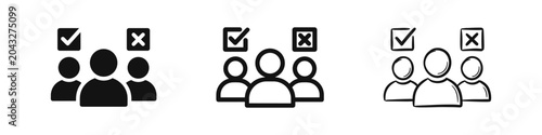 Recruitment Selection and Choice Icon Set - Candidate Evaluation Symbols for Human Resources