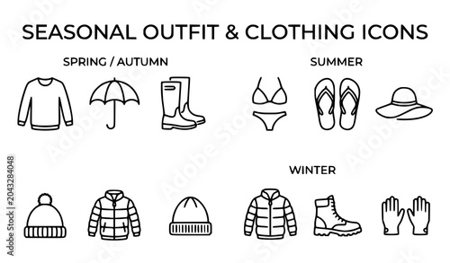 Fotografi Minimal Line Seasonal Outfit and Fashion Accessories Icon Collection Featuring W