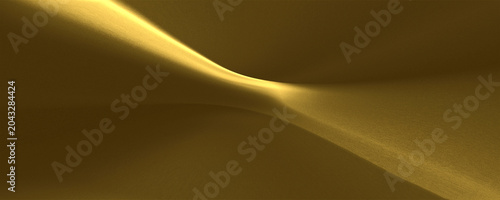 Foto metallic gold background exudes a luxurious, warm, and futuristic feel, with floating golden ribbons of light and moving waves