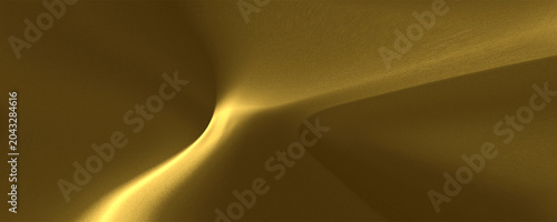 Obraz na płótnie metallic gold background exudes a luxurious, warm, and futuristic feel, with floating golden ribbons of light and moving waves