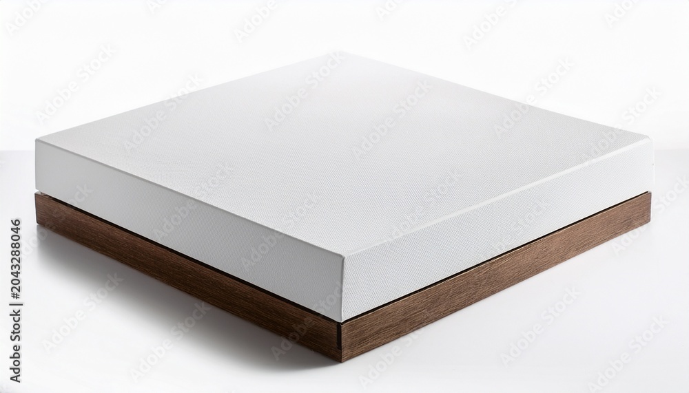 Fototapeta premium White Square Display Stand On White Background