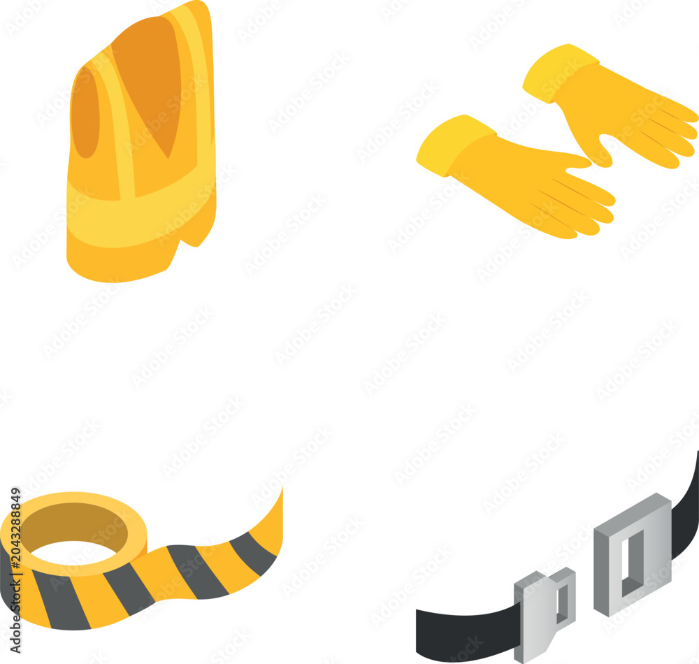 Fototapeta premium Personal protective equipment and safety items for industrial and construction work