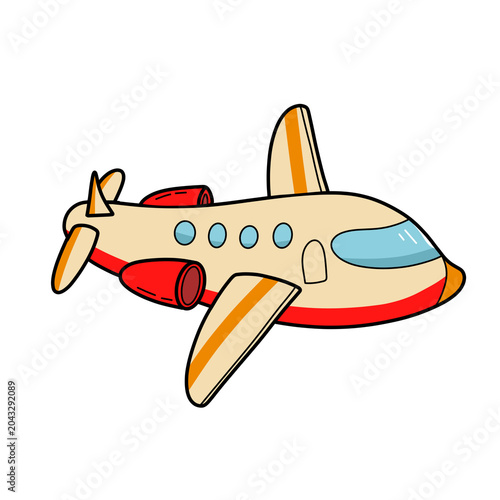 Cartoon Airplane Illustration