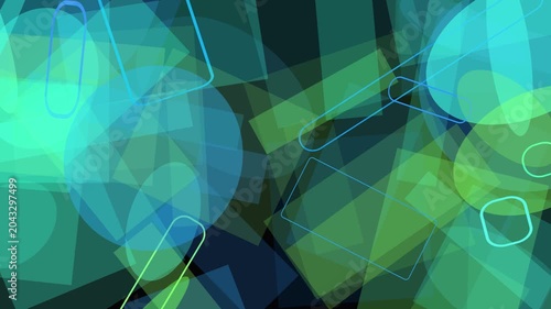 Modern geometric glass blocks texture, translucent blue-green architectural panels, abstract