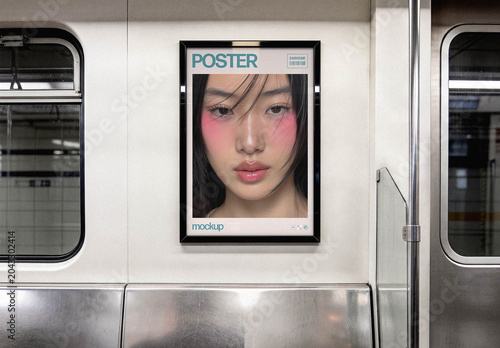 Framed Poster Mockup – Train Branding Presentation (PSD)