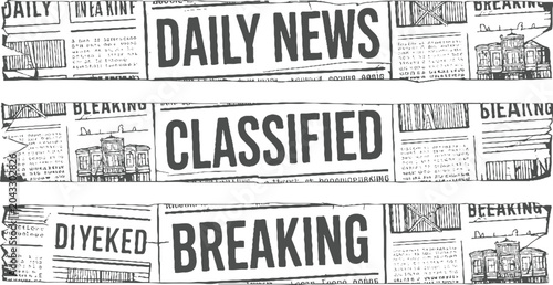 Vintage newspaper headlines daily news classified breaking diyeke breaking with architectural