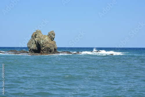 A rock in the sea in Euboea, Greece