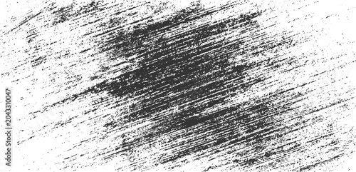 Canvastavla Black and white distressed texture with diagonal brush strokes and speckles grun
