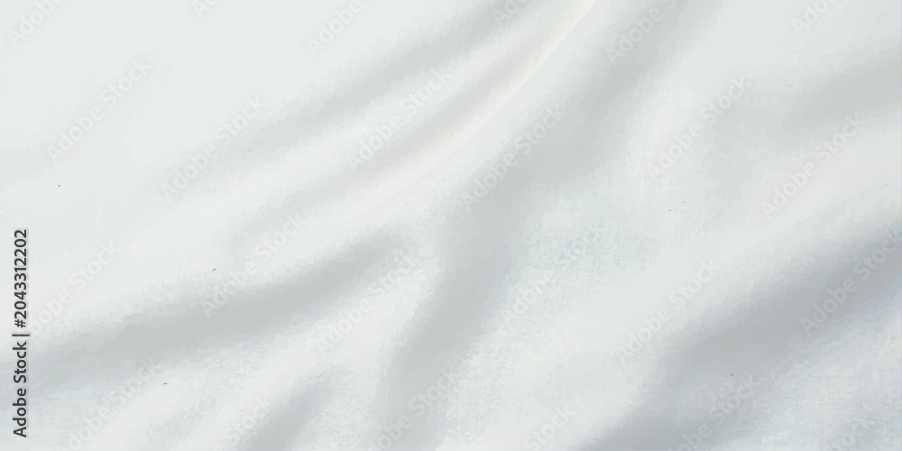 Fototapeta premium Smooth White Fabric Texture: A soft, flowing texture of white fabric, with gentle ripples and shadows creating a sense of calm and elegance.