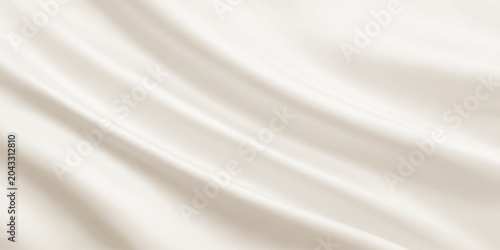 Foto A luxurious and soft white silk satin fabric background with smooth flowing wave