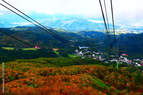 Bild auf Leinwand 山形県 山形市の蔵王中央ロープウェイ（秋）