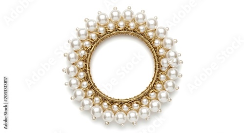 A detailed close up view of a circular handcrafted jewelry piece featuring intricate wire work