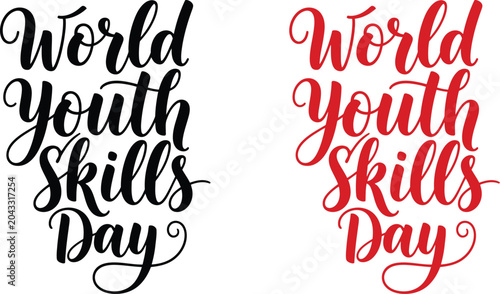 World youth skills day calligraphy art