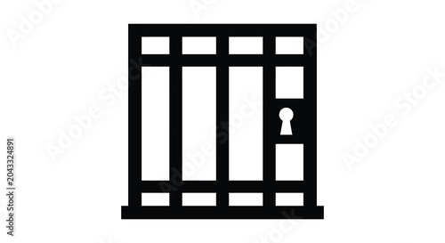Fotografía jail cell bars silhouette prison detention confinement incarceration lockup cust