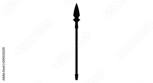 Canvas-taulu spear silhouette on white background weapon warfare ancient armament battle