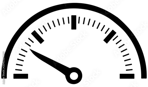 Foto Fuel gauge, half full gas gauge dashboard meter indicator