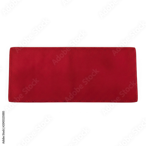 Red quilted fabric texture with stitching details