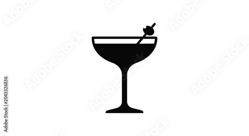 martini glass silhouette drink alcohol cocktail bar beverage black white