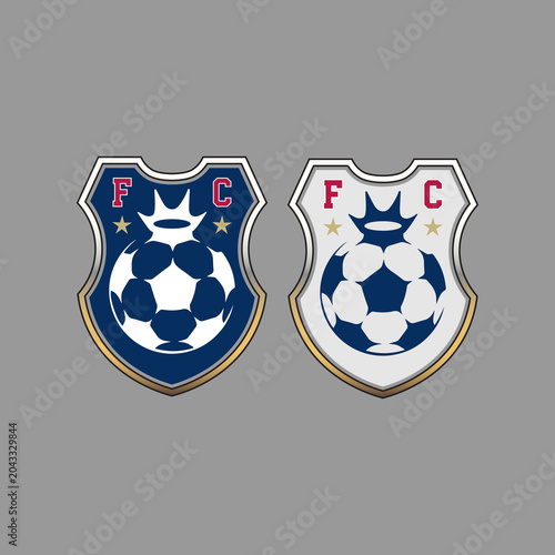 Soccer football badge logo template, Sport team identity vector illustrations isolated