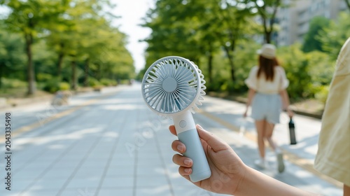 暑さ対策のハンディファン