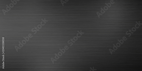 Dark gray metallic texture background with horizontal lines vector graphic