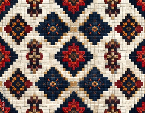 Geometric textile pattern detail