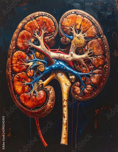 Internal human organ cross-section