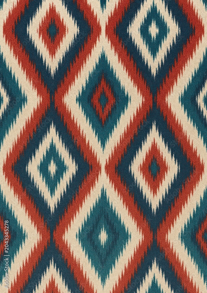 Fototapeta premium Vibrant geometric tribal pattern
