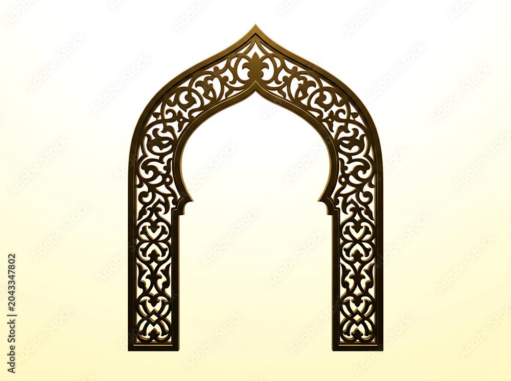 Fototapeta premium Intricate Islamic Archway Decorative Ornament Design