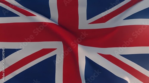 United Kingdom Union Jack Flag Waving
