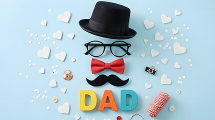 Creative Father's Day Face Accessories Arrangement