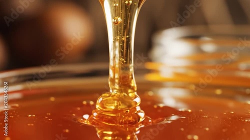 Golden Honey Dripping Viscous Sweet Liquid