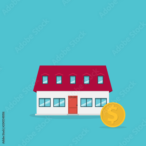 Home Investment Mortgage Concept Animation Real Estate Property Purchase Finance Budget Savings	