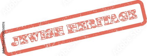 Foto Official Jewish Heritage red rubber stamp mark indicating significant historical