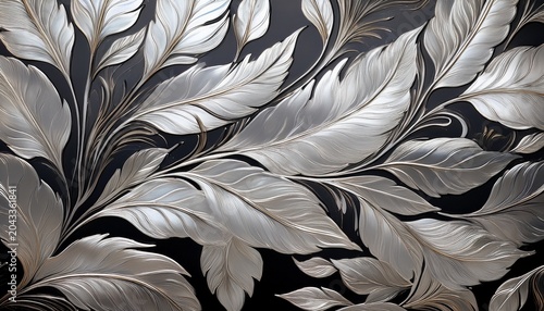 Shiny Leaf Silver Foil